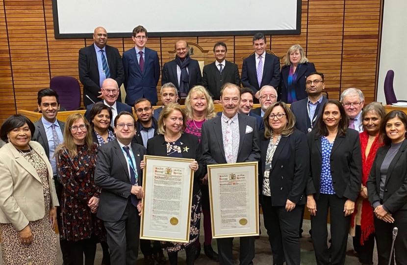 25 Years Ceremony, Cllr Chris Mote (Centre)