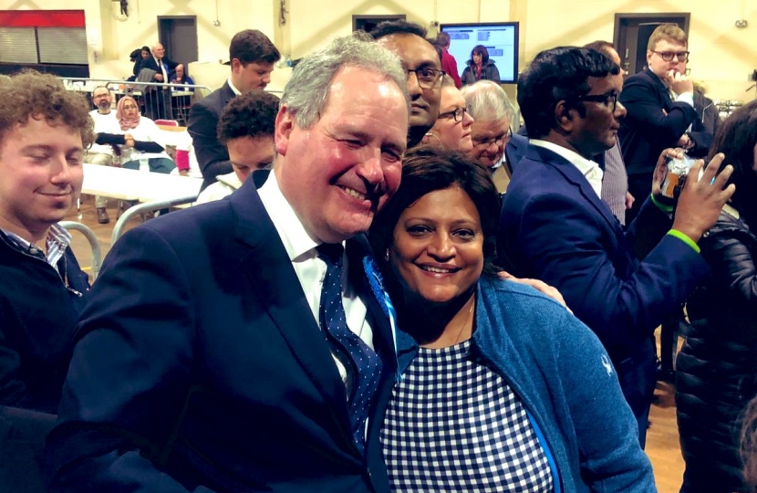 Cllr Mina Parmar with Bob Blackman MP