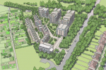 Proposed development plans for 265 The Ridgeway. It shows the architect drawings of multiple tower blocks which were proposed to be built on the site.