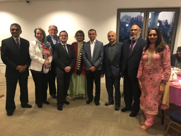 Harrow Conservative Councillors with the Mosque General Secretary.